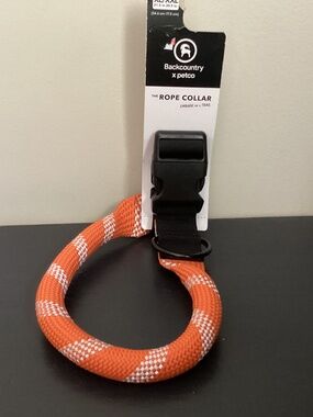 NWT Backcountry x Petco Orange n Gray Reflective Adjustable Rope Collar XL/XXL